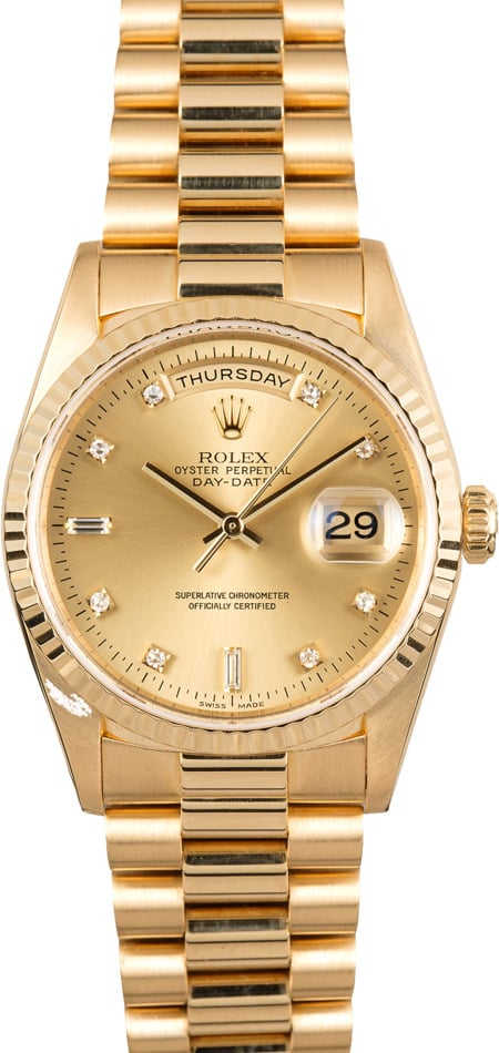 Rolex President Bark Finish