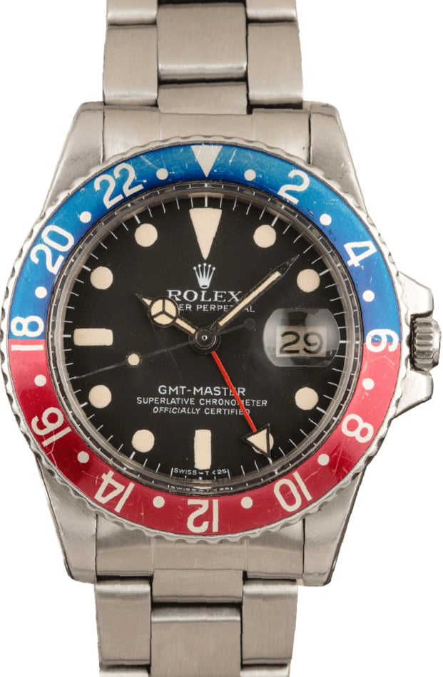 Mens Vintage Rolex Pepsi GMT-Master 1675