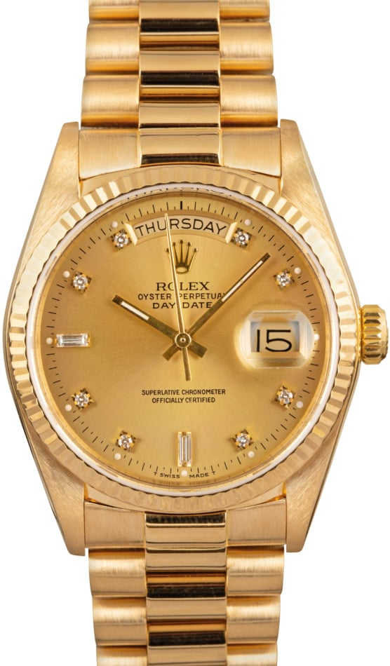 Rolex Day-Date 18038 President Diamond Dial