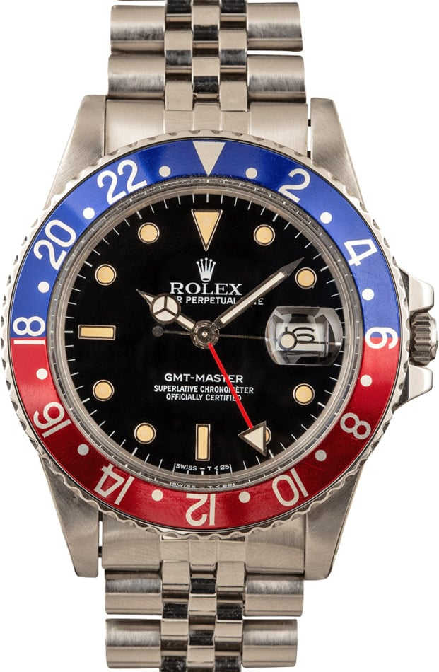 Used Rolex GMT-Master 16750 Pepsi Bezel Insert