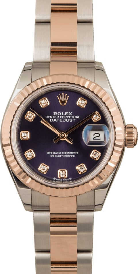 PreOwned Rolex Datejust 279171 Aubergine Diamond Dial