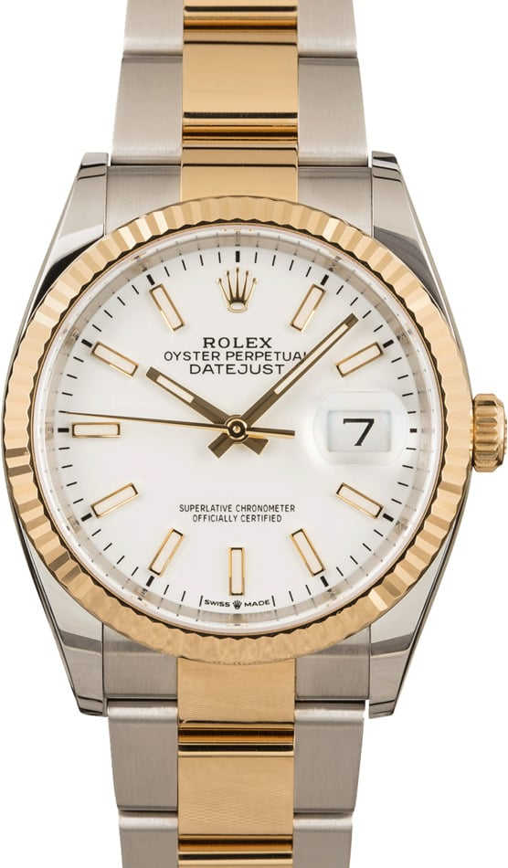 Pre-Owned Rolex Datejust 126233 White Luminous Dial