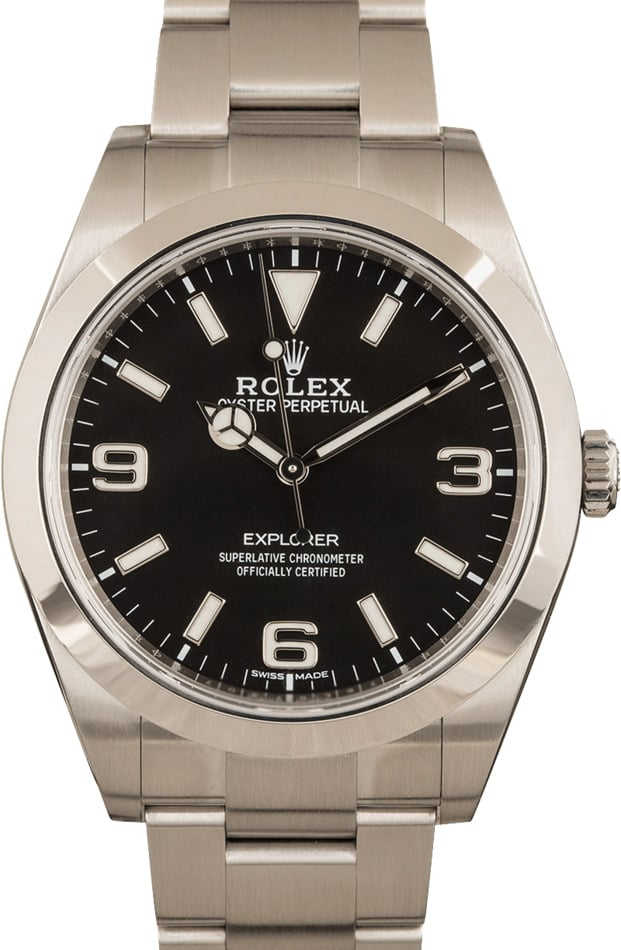 Used Rolex Explorer 214270 Luminescent Arabic Markers