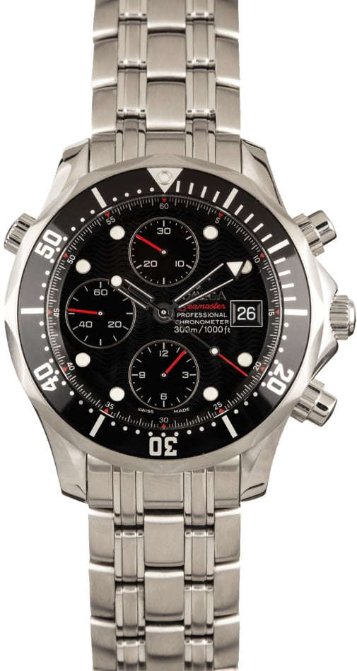 Omega seamaster chronograph black best sale