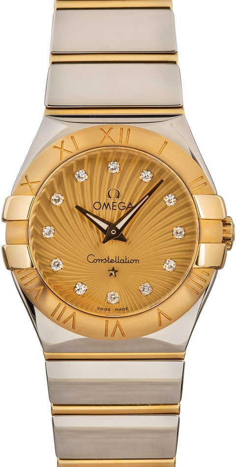 Ladies Omega Constellation Champagne Diamond Dial