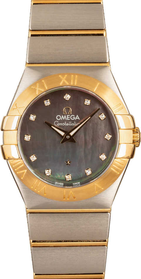 Ladies Omega Constellation Tahiti Mother of Pearl Diamond Dial