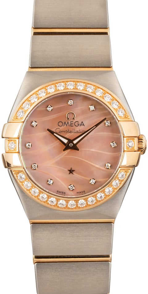 Omega Constellation Wavy Mother of Pearl Diamond Dial