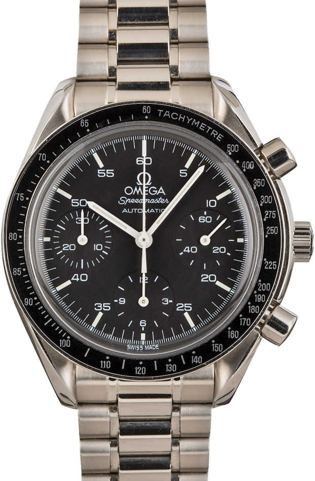 Mens Omega Speedmaster Reduced Black Dial
