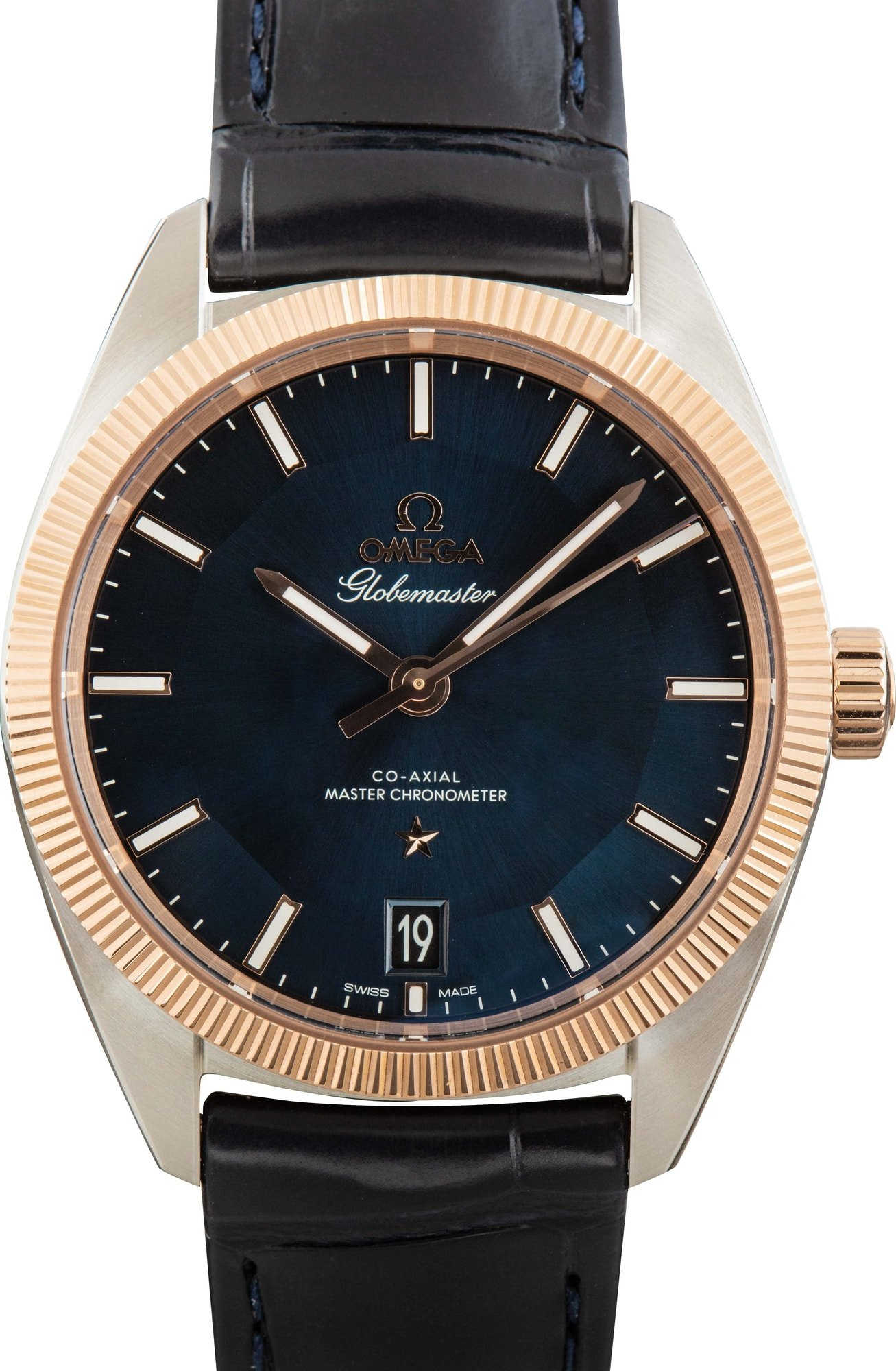 Omega Constellation Globemaster Steel & Sedna Gold Blue Dial