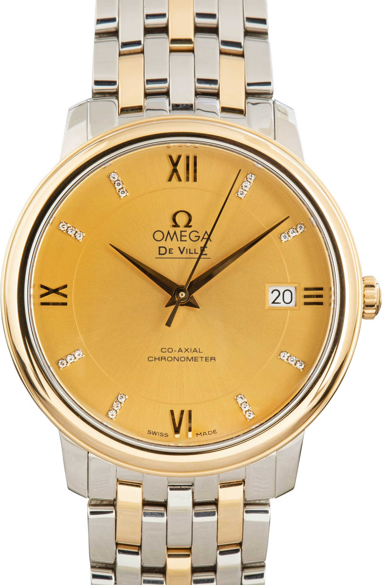 Pre-owned Omega De Ville Prestige Diamond Index Dial