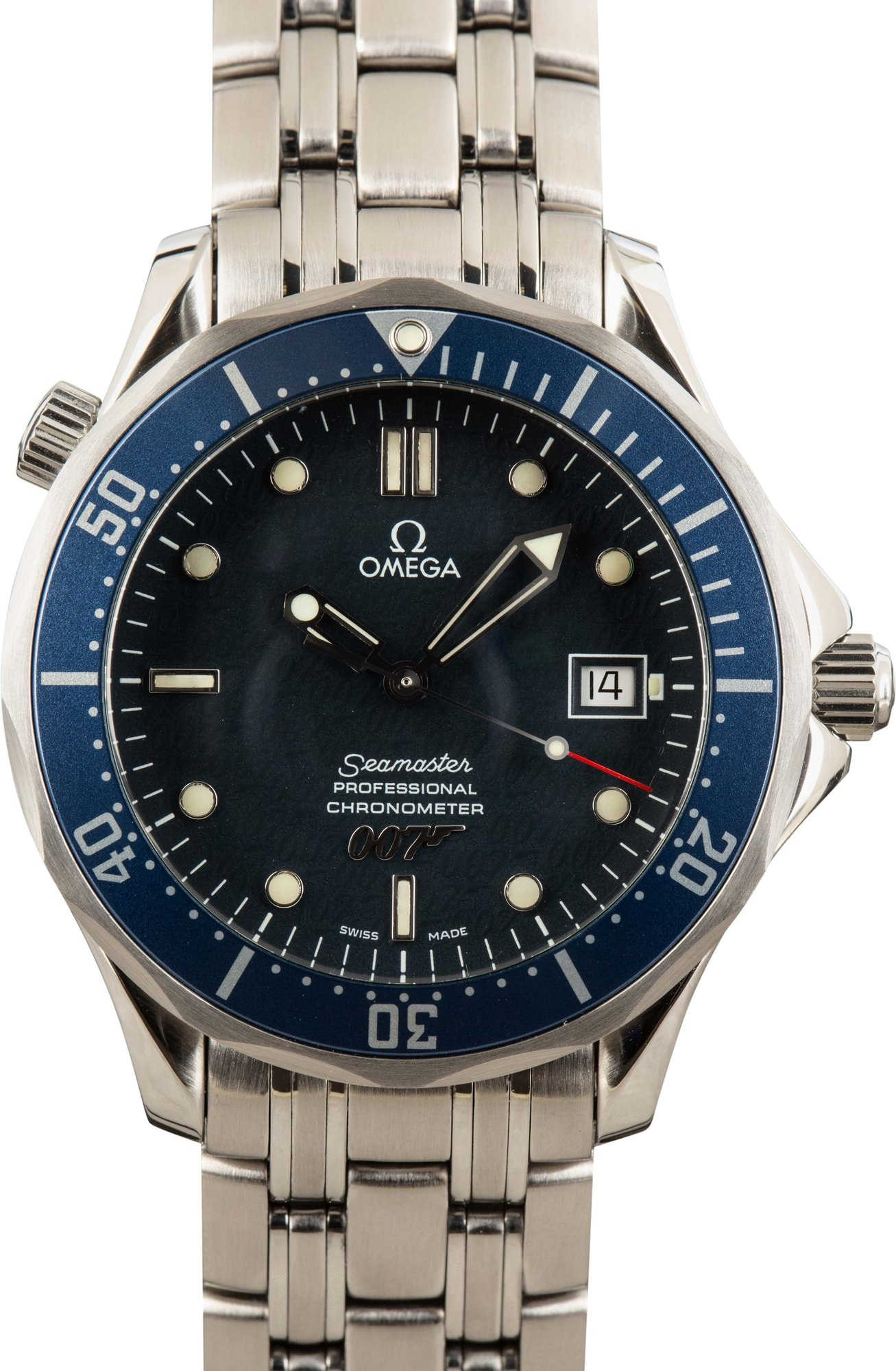 Pre-owned Omega Seamaster Blue 007 Dial