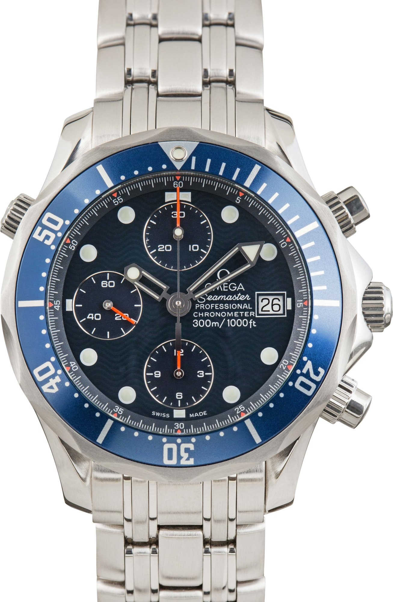 Pre-owned Omega Seamaster James Bond Steel Blue Dial