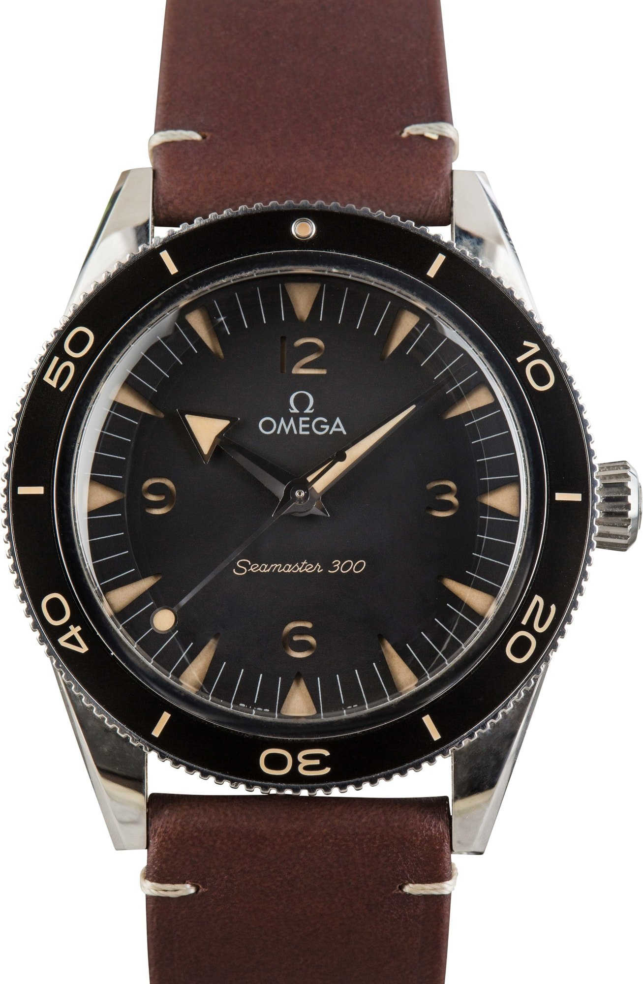 Used Omega Seamaster 300 Steel on Leather