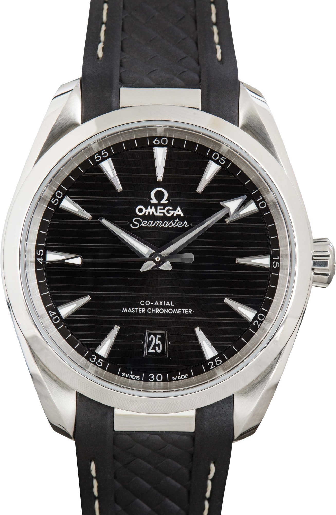 Used Omega Seamaster Aqua Terra 150M Black Horizontal Teak Dial
