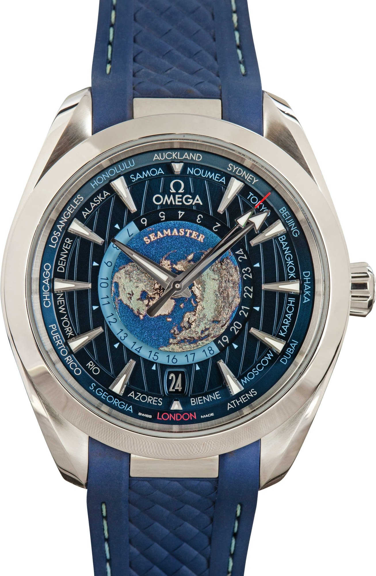 Preowned Omega Seamaster Aqua Terra 150M Worldtimer