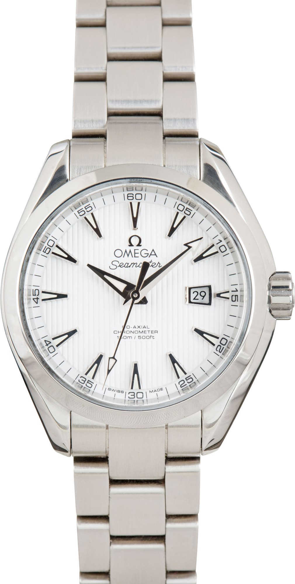 Ladies Omega Seamaster Silver Dial Aqua Terra 150M Steel