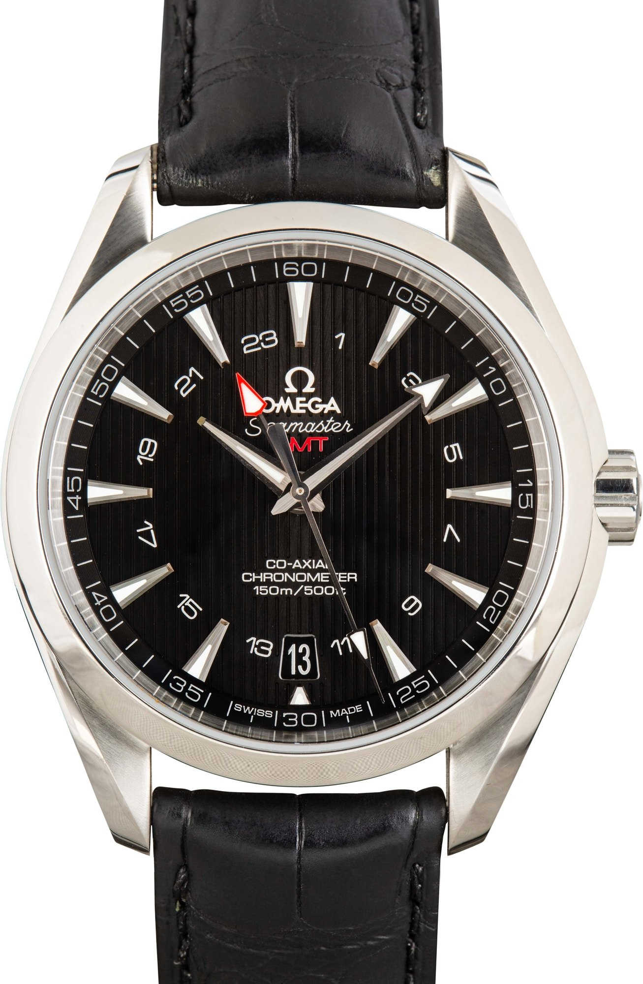 Pre-owned Omega Aqua Terra 150M 43MM Steel on Leather Strap