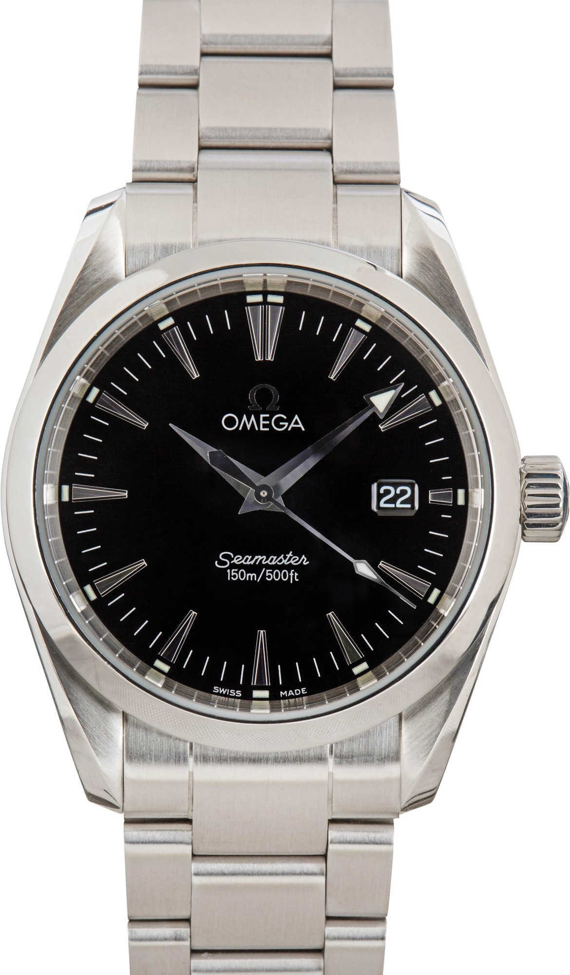 Pre-owned Omega Seamaster Aqua Terra Black Dial