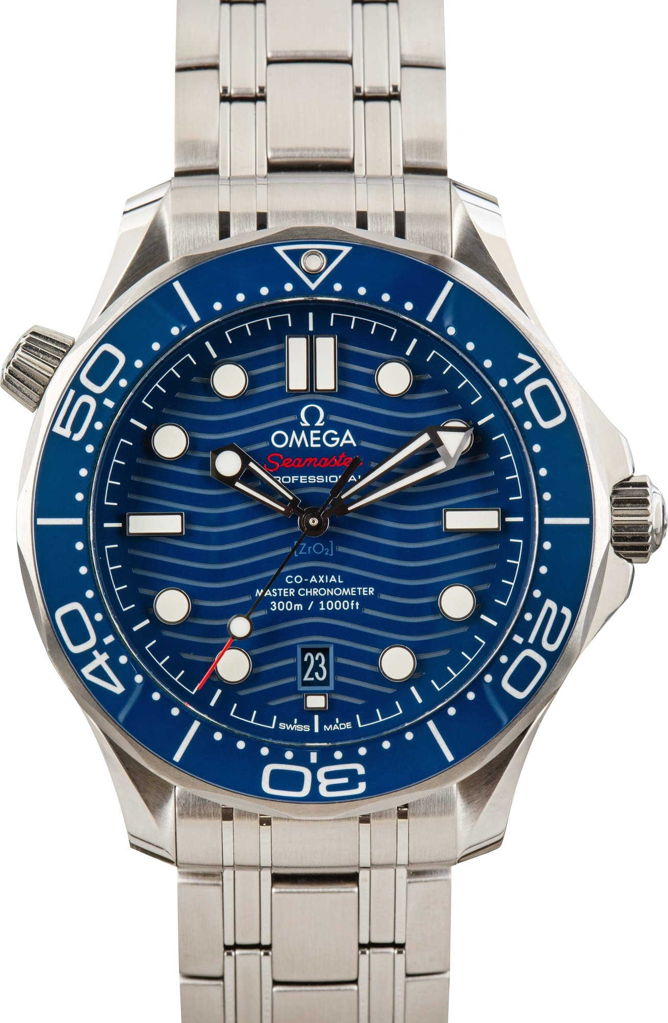 Omega Seamaster Diver 300M Wave Blue Dial