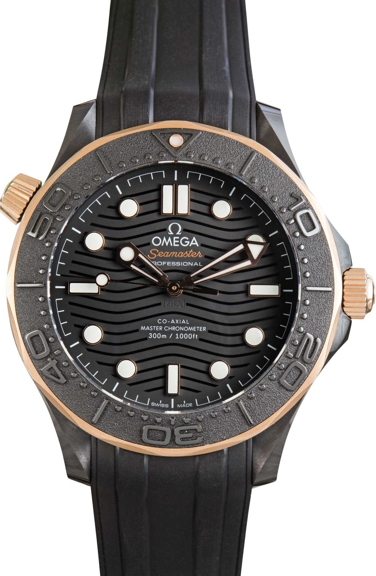 Pre-owned Omega Seamaster Black Wave Dial