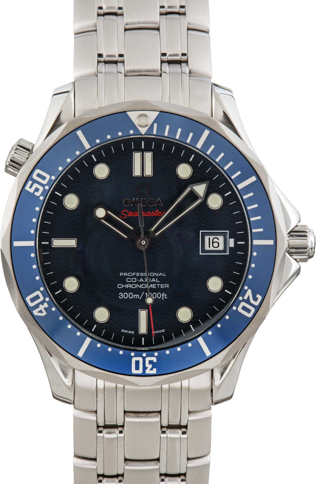 Pre-owned Omega Seamaster Diver 300M Blue Wave Dial