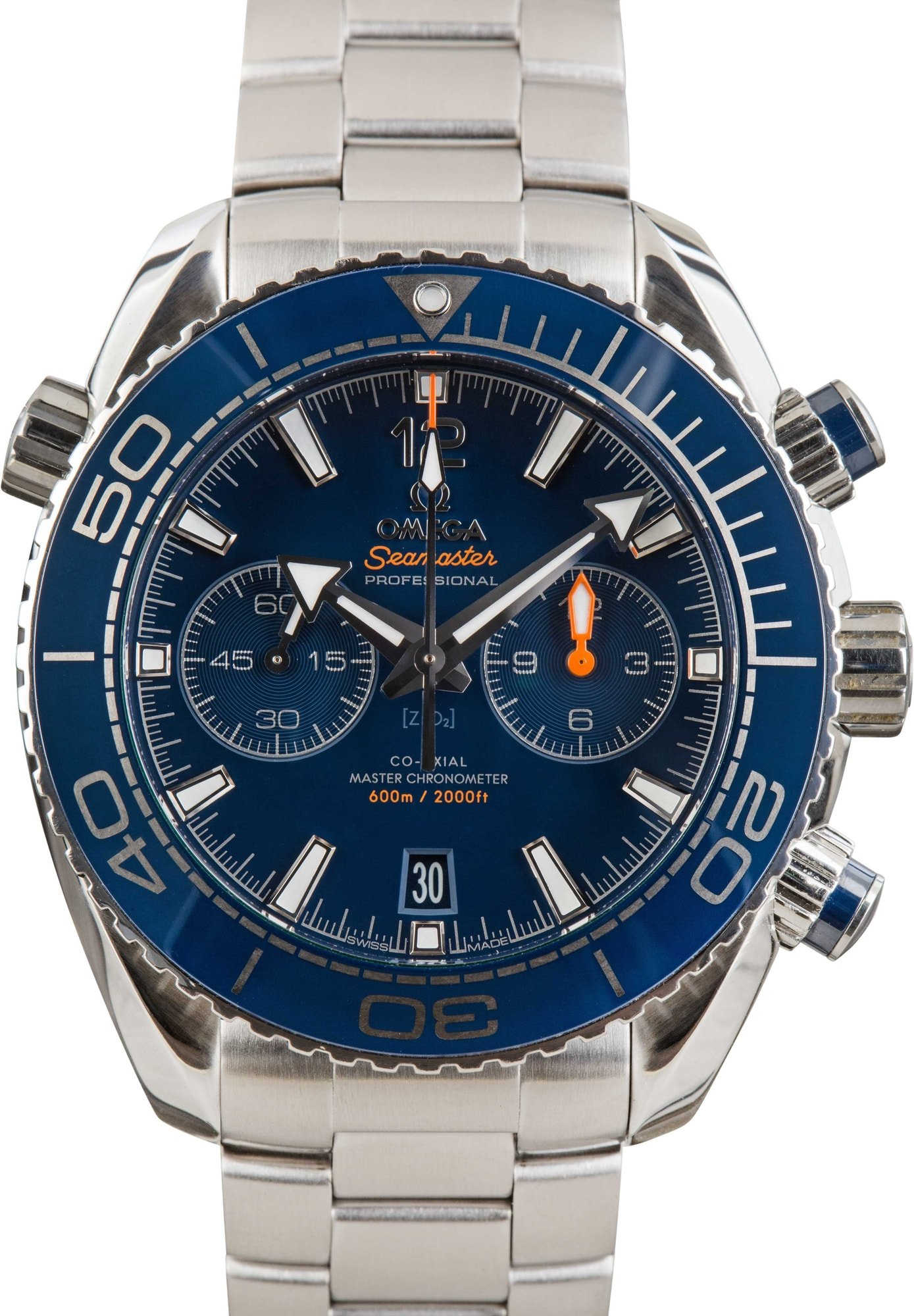 Pre-owned Omega Seamaster Planet Ocean 600M Chronograph