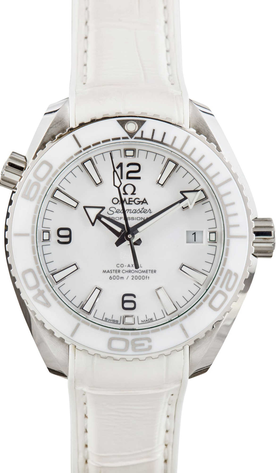 Pre-owned Omega Seamaster Planet Ocean 600M White Dial