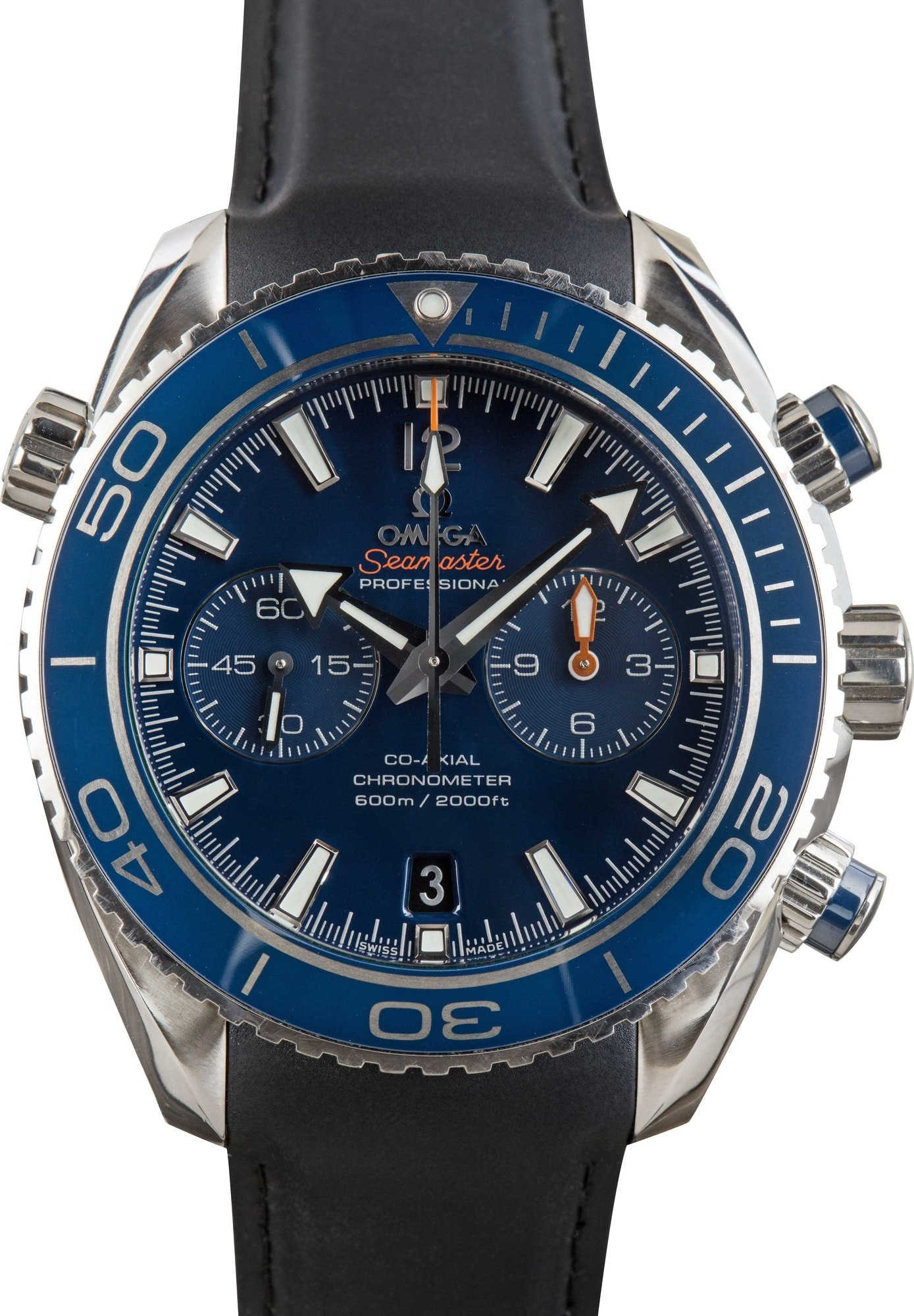 Omega Seamaster Planet Ocean 600M Titanium on Rubber Strap