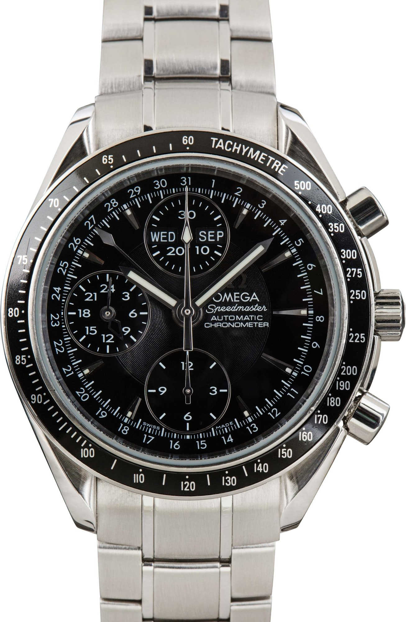 Omega Speedmaster Date / Day-Date Black Dial Stainless Steel
