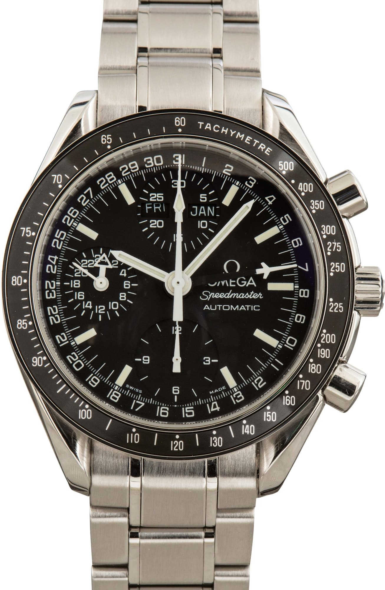 Pre-owned Omega Speedmaster Day-Date Stainless Steel