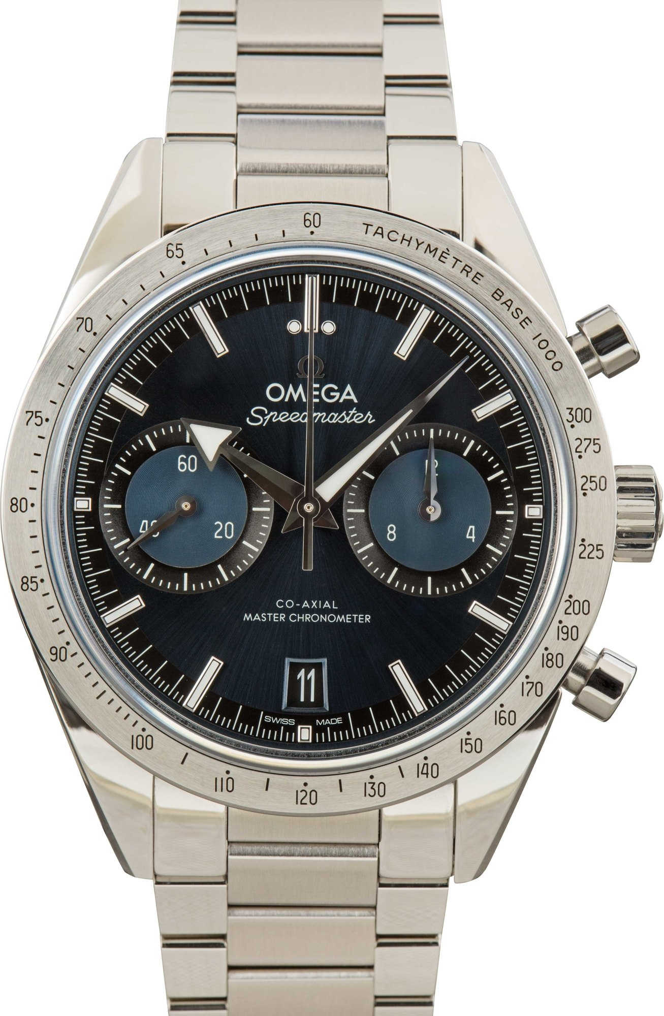 Omega Speedmaster Stainless Steel Blue Dial