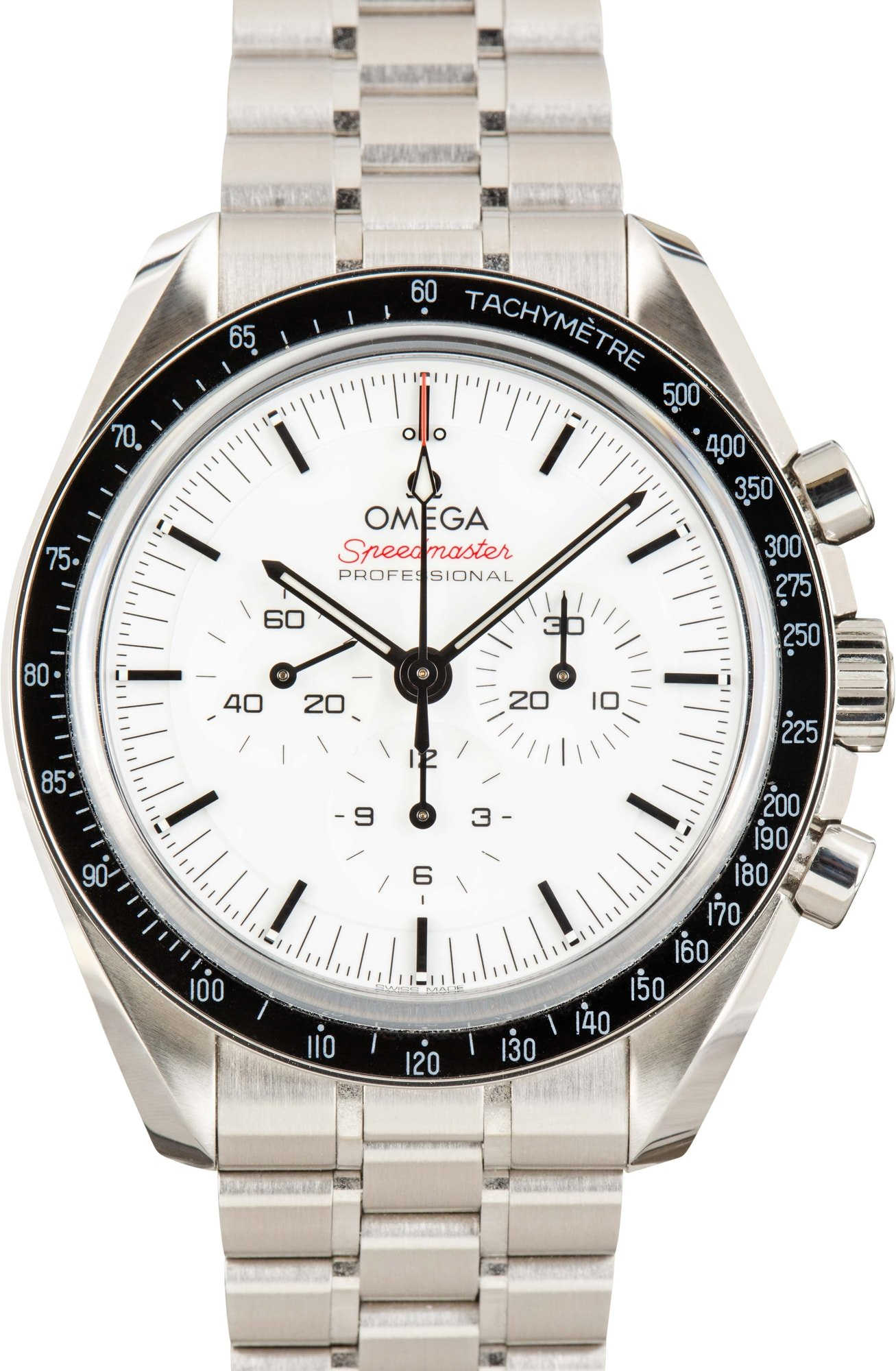 Men's Omega Speedmaster White Dial Moonwatch Professional