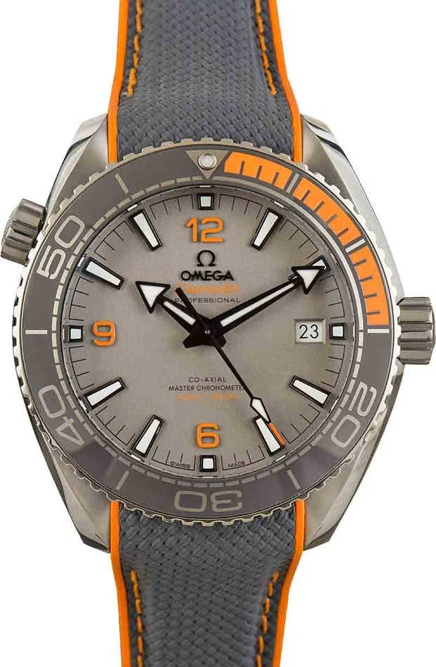 Omega Seamaster Planet Ocean Titanium on Rubber Strap