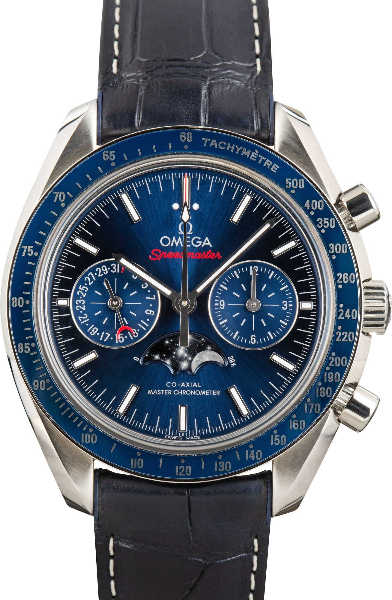 Omega Speedmaster Moonphase Blue Index Dial