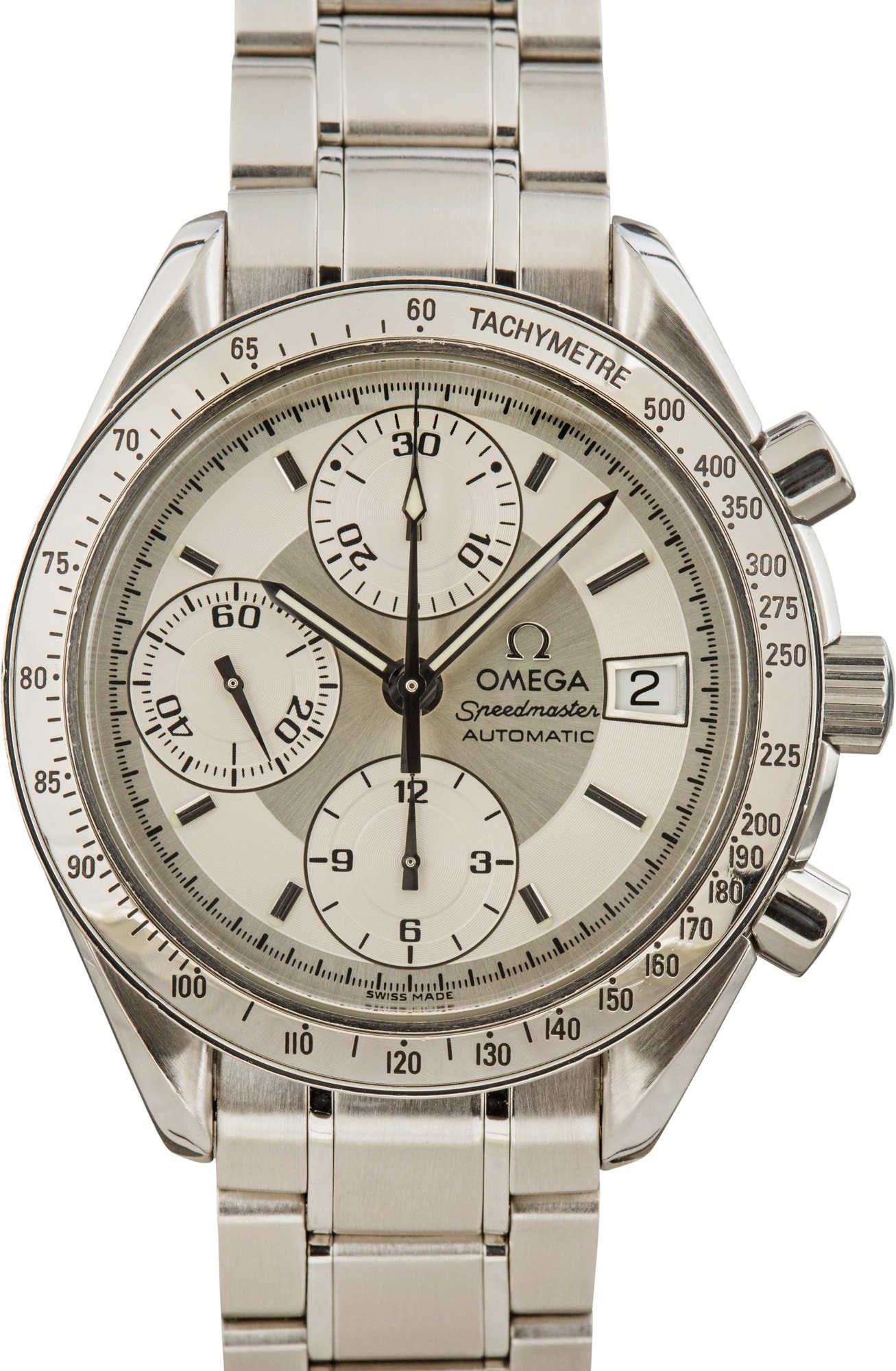 Omega Speedmaster Date / Day-Date Silver Dial