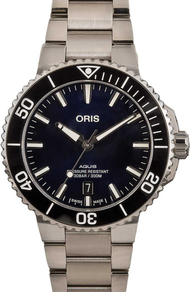Oris Aquis Date Steel & Blue Dial