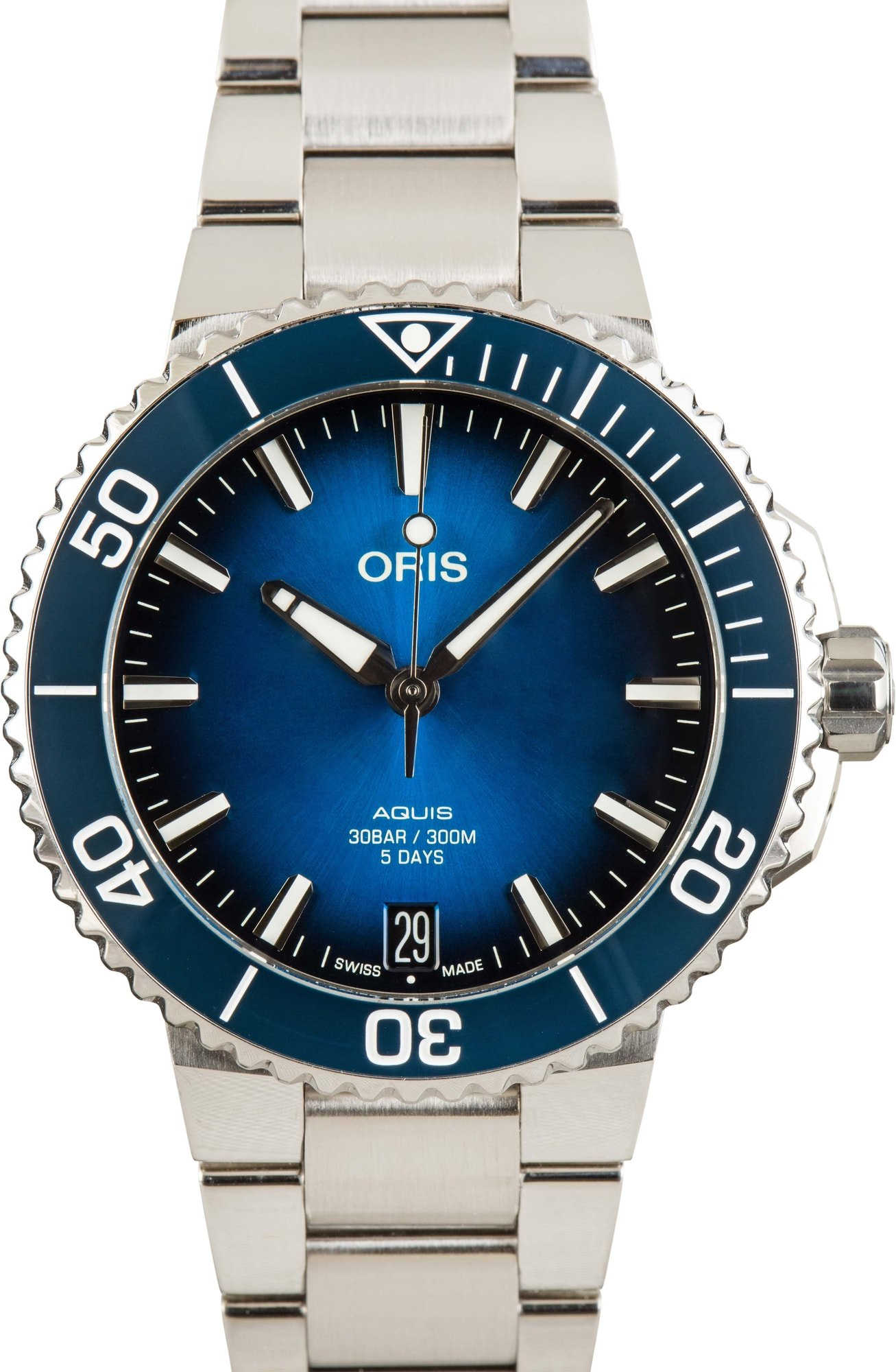 Oris Aquis Date Stainless Steel Blue