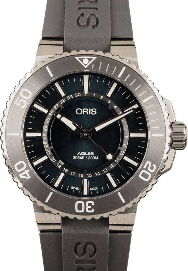 Buy Like New Oris Aquis 01 733 7730 4125 Set RS Bob s Watches Sku 142001