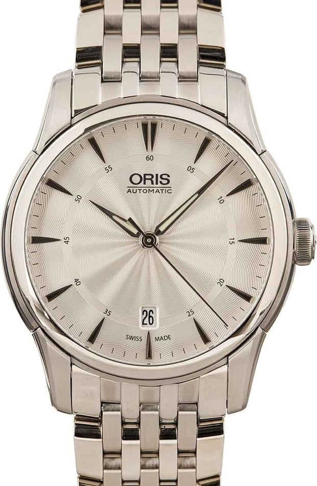 オリス アートリエ　01 733 7721 4051-07 8 21 79 Oris(オリス) Artelier(アートリエ) デイト/ライトブラウンレザー