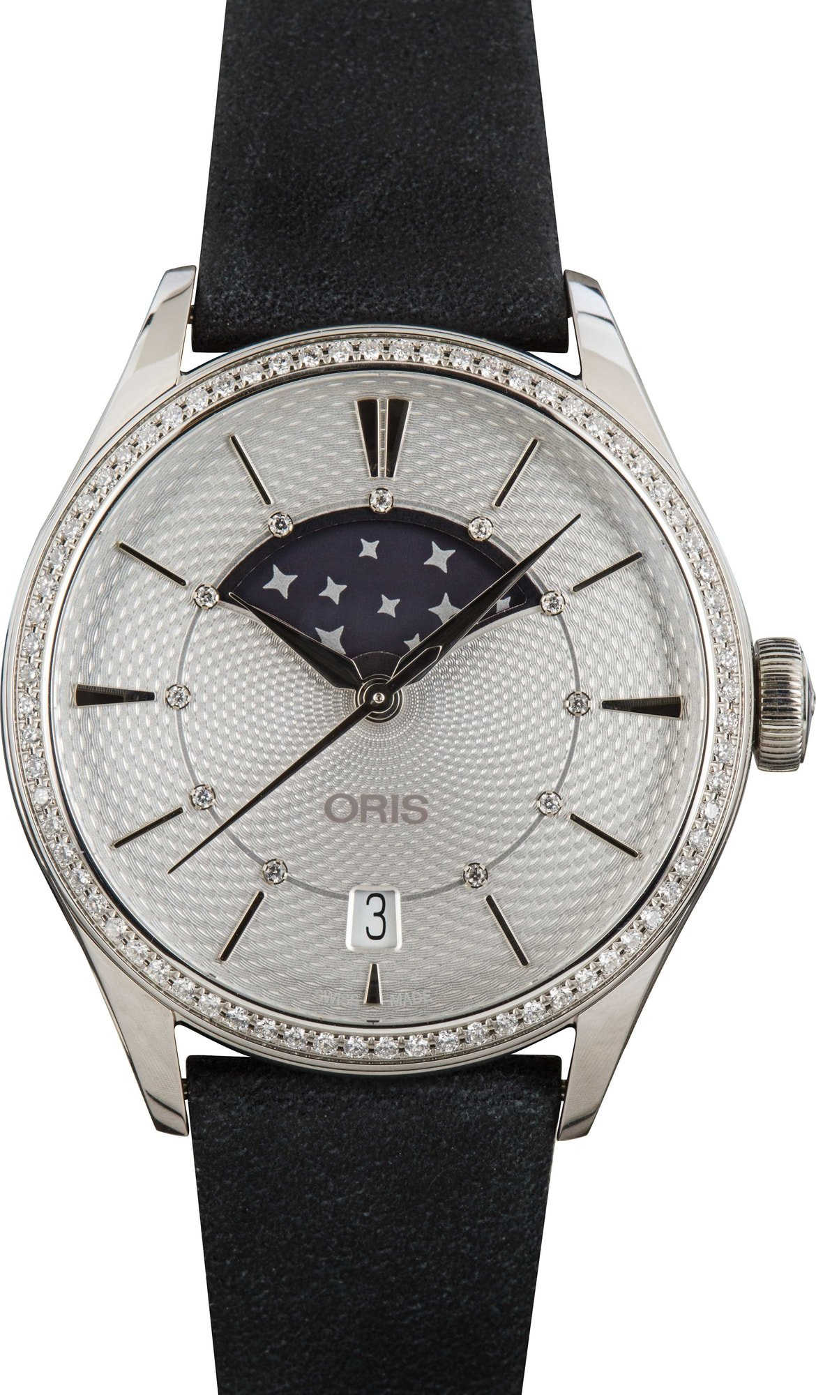 Oris Artelier Grande Lune, Date Diamonds Stainless Steel