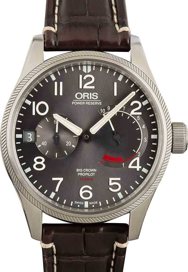Oris Big Crown Pro Pilot Anthracite Dial & Leather Strap