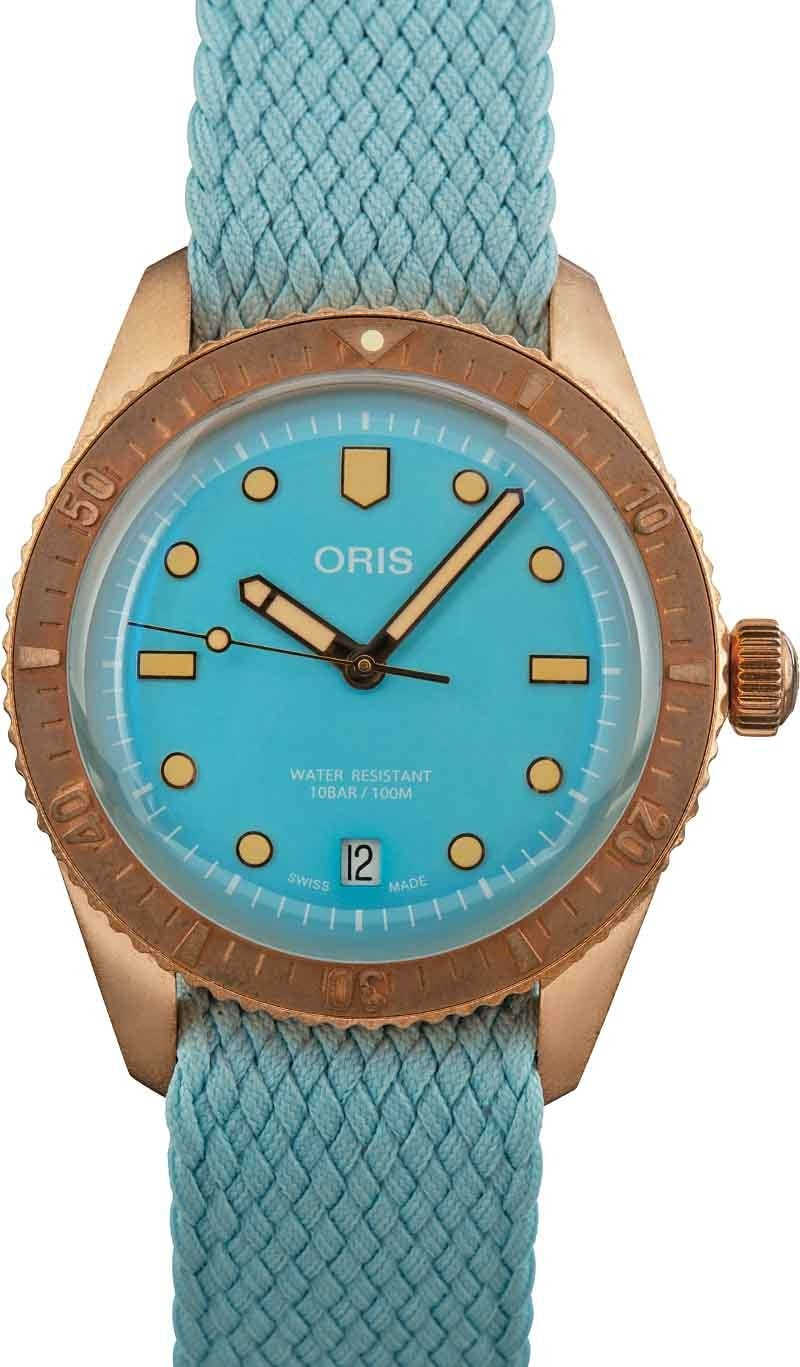 Oris Divers Sixty-Five Bronze Textile Strap