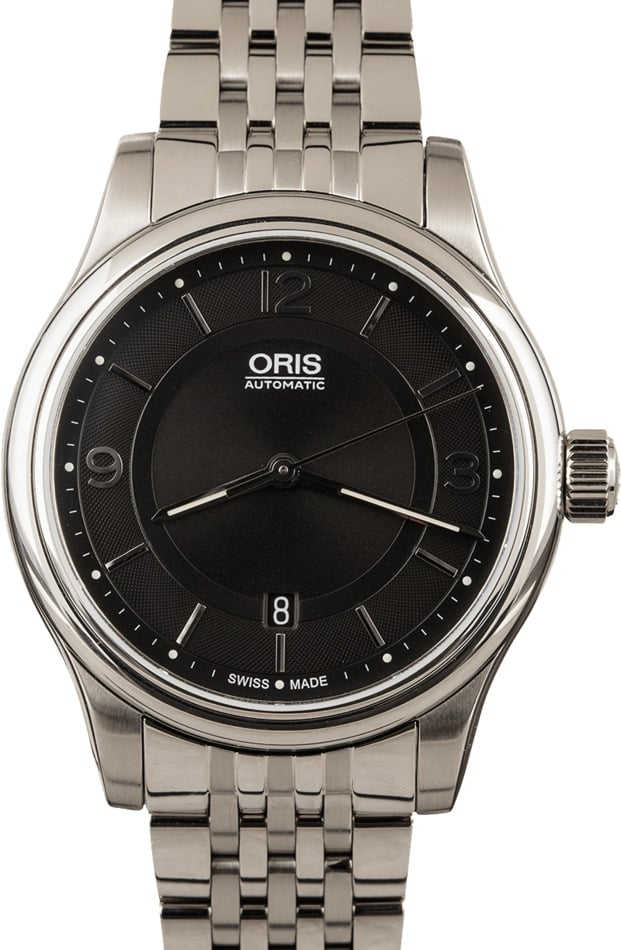 Oris Classic Date Black Arabic Dial