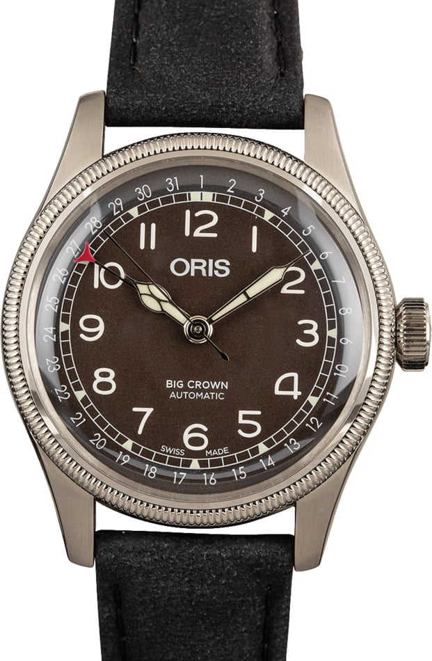 Oris Big Crown Pointer Date Leather Strap
