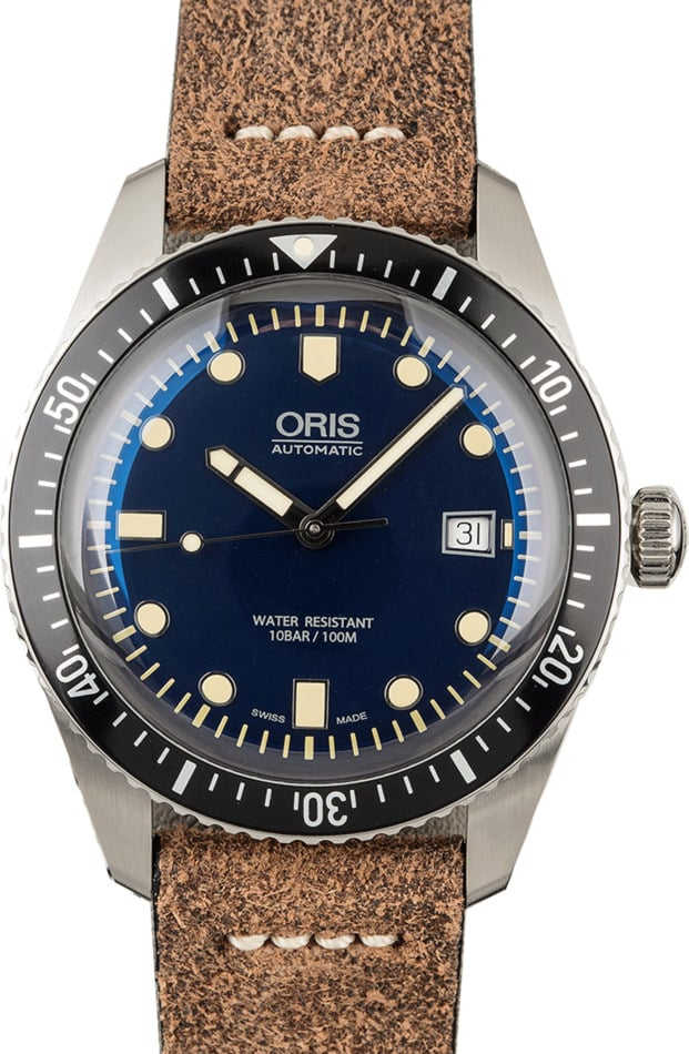 Oris Divers Sixty-Five Brown Leather Strap