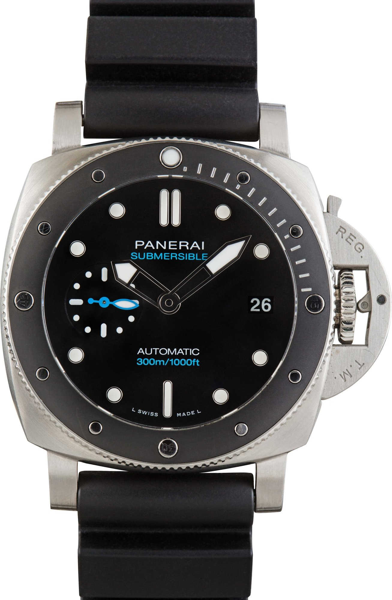 Panerai Submersible Stainless Steel on Rubber Strap