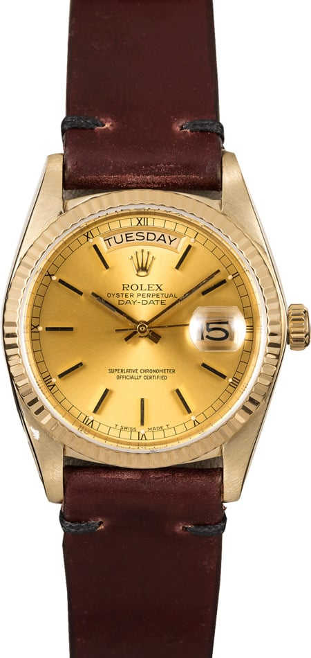 Rolex Day-Date 18038 Fluted Bezel