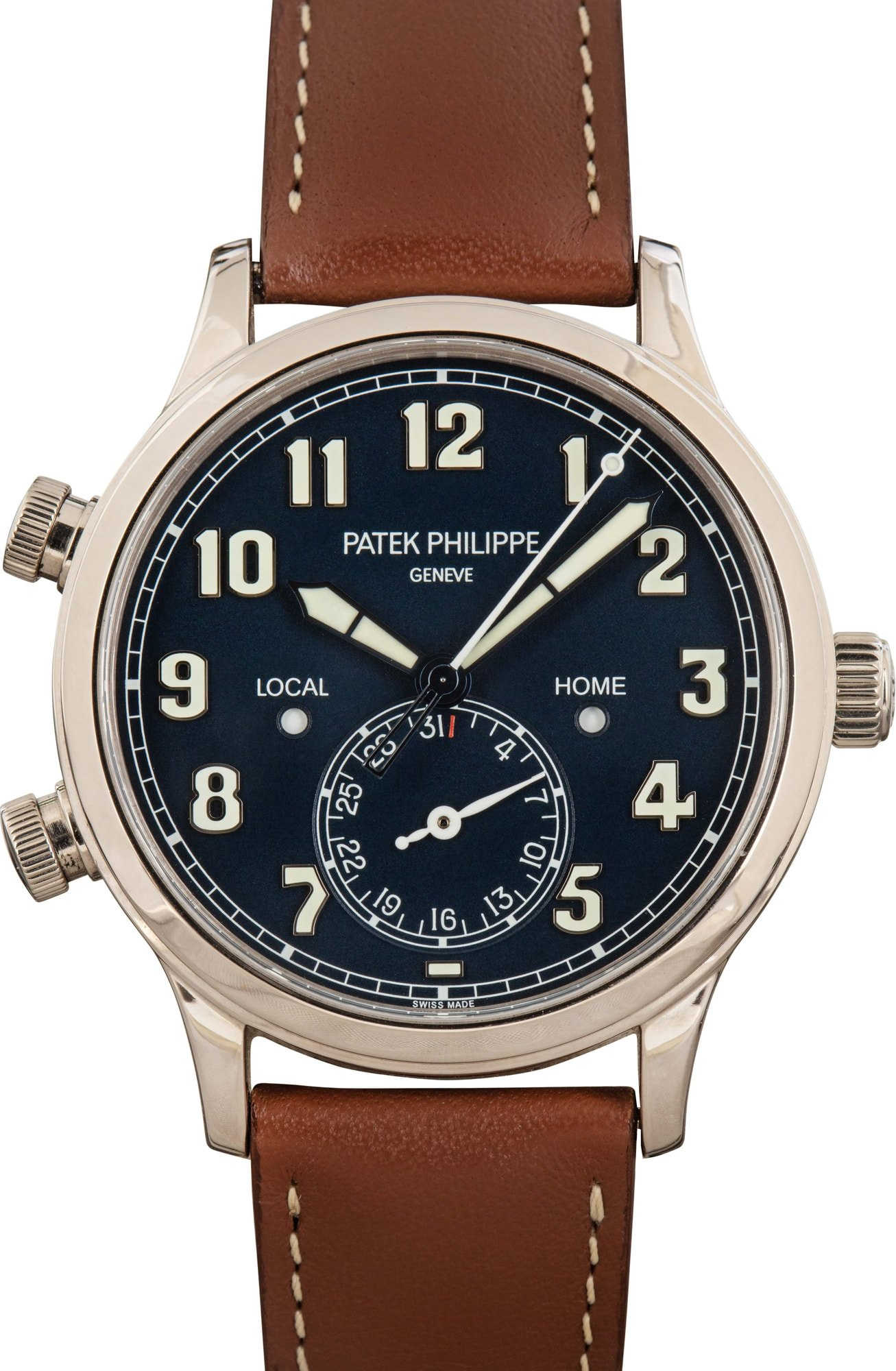 Patek Philippe Calatrava Pilot Travel Time 5524G White Gold