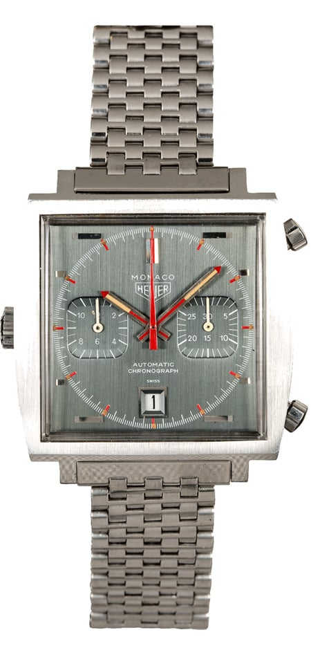 Vintage Heuer Monaco 1133 Gray Dial